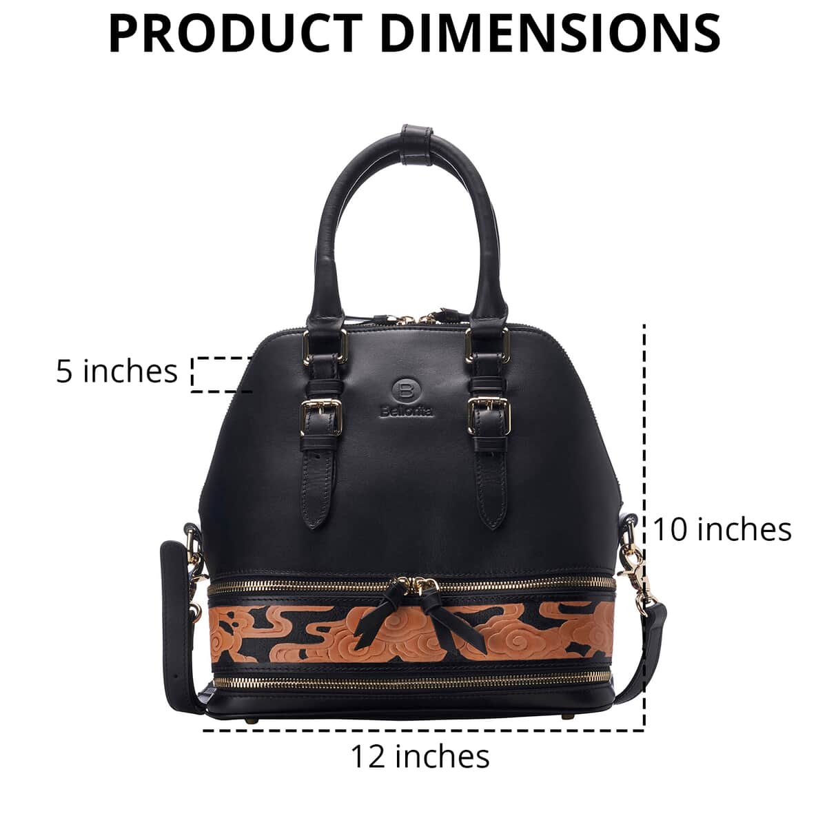 Bellorita-Cloud Black Top Grain Leather Mini Satchel | Leather Satchel Bag for Women | Leather Purse Handbag image number 4