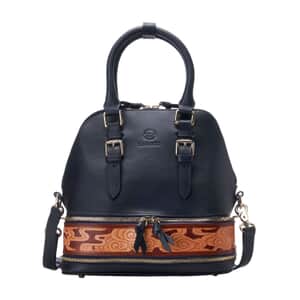 Bellorita-Cloud Blue Top Grain Leather Mini Satchel | Leather Satchel Bag for Women | Leather Purse Handbag