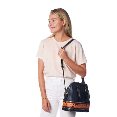 Bellorita-Cloud Blue Top Grain Leather Mini Satchel | Leather Satchel Bag for Women | Leather Purse Handbag image number 1