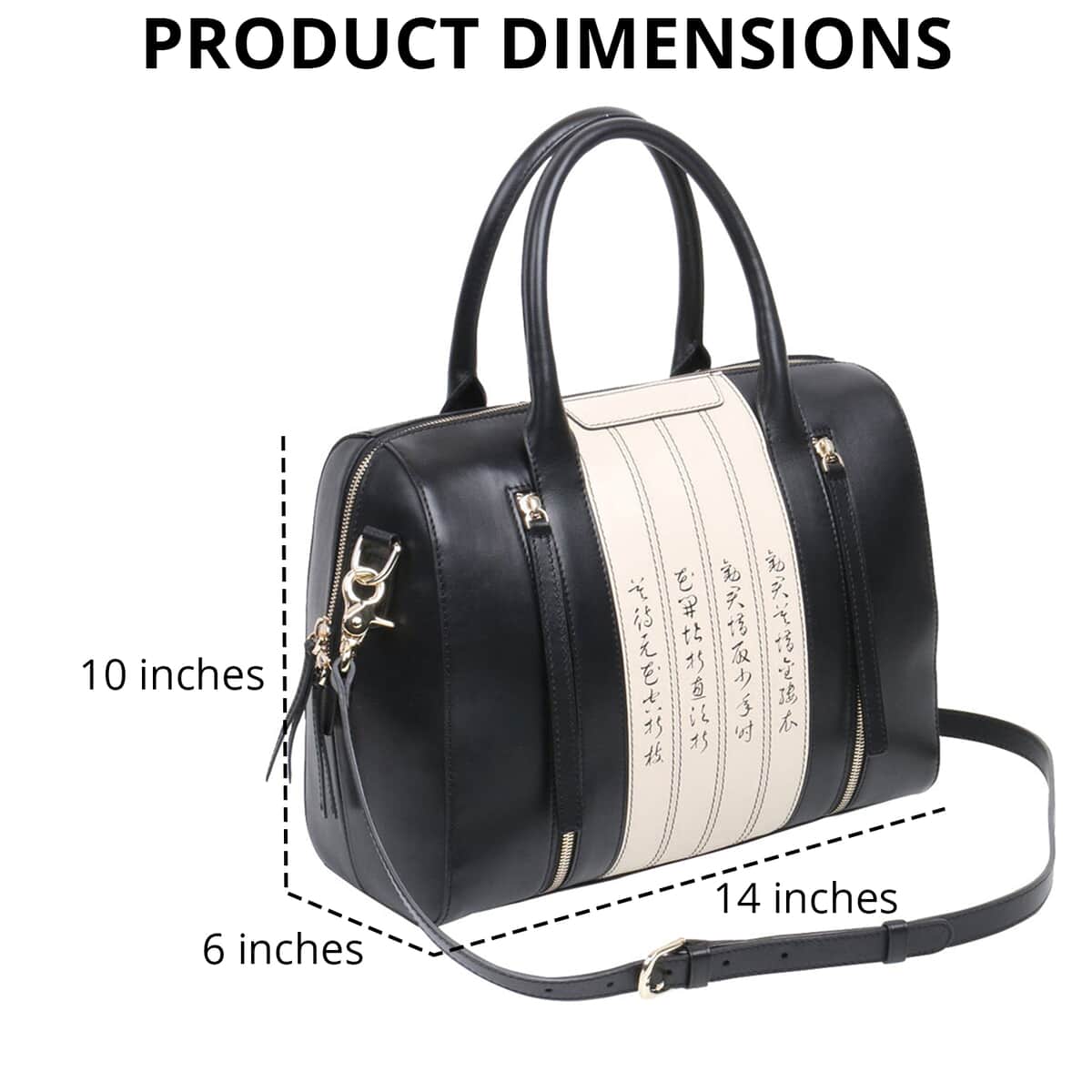 Bellorita-Calligraphy Black Top Grain Leather Satchel Bag | Women's Handbag | Designer Bags | Ladies Handbags | Leather Bags image number 3