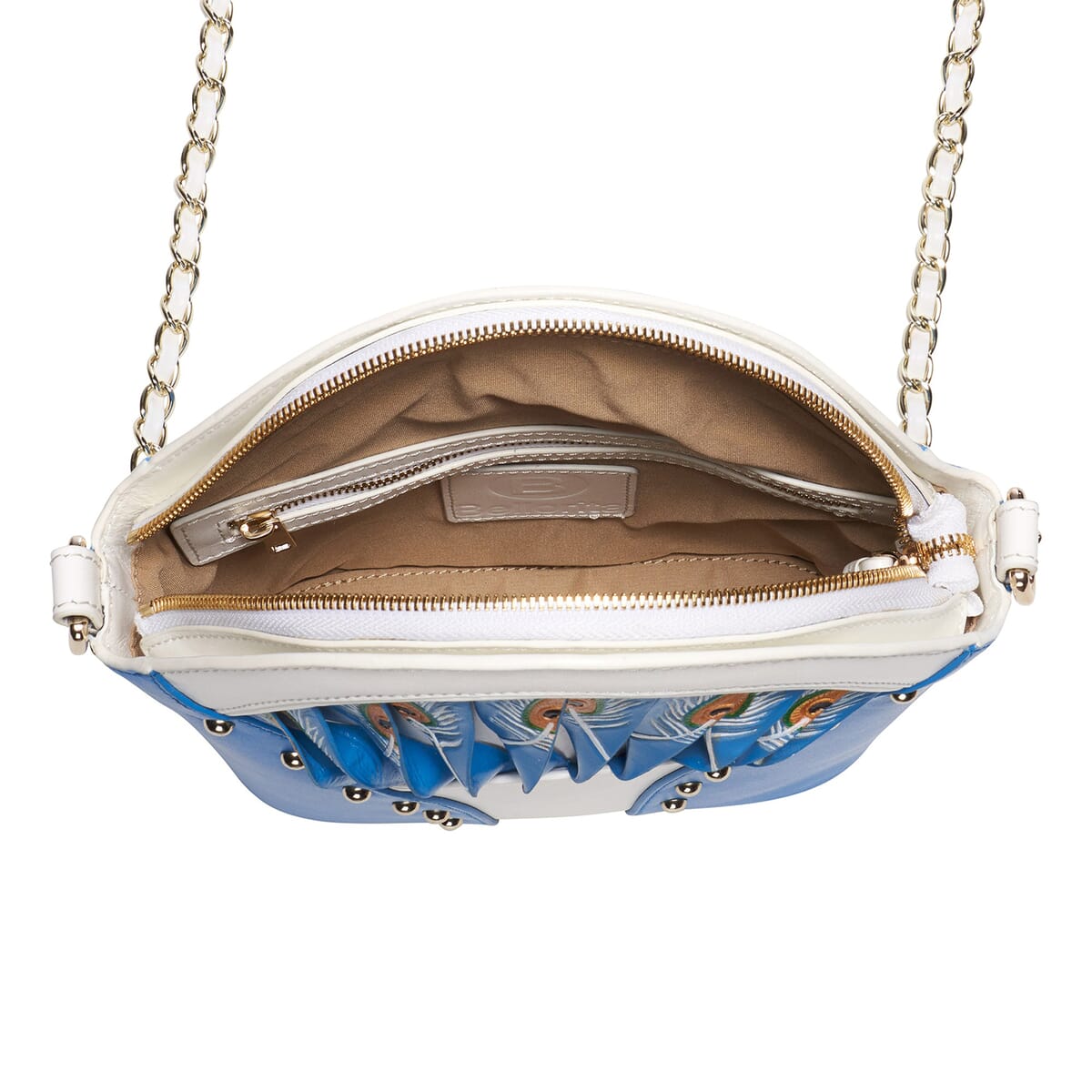 Bellorita- Peacock Feather Blue Top Grain Leather Shoulder Bag for Women | Designer Leather Shoulder Bags | Leather Handbags | Leather Purse image number 4