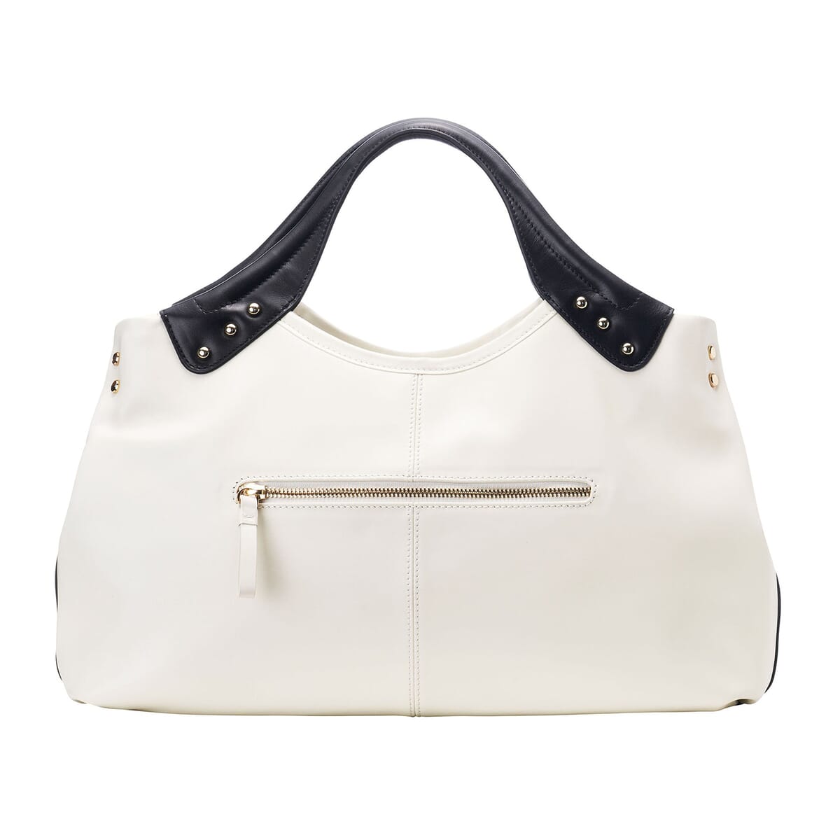 Bellorita-Peacock Feather White Top Grain Leather Tote for Women | Women's Designer Tote Bags | Leather Handbags | Leather Purse image number 6
