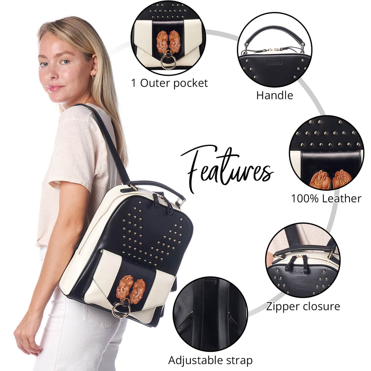 Bellorita-PX (PiXiu) White Backpack image number 2