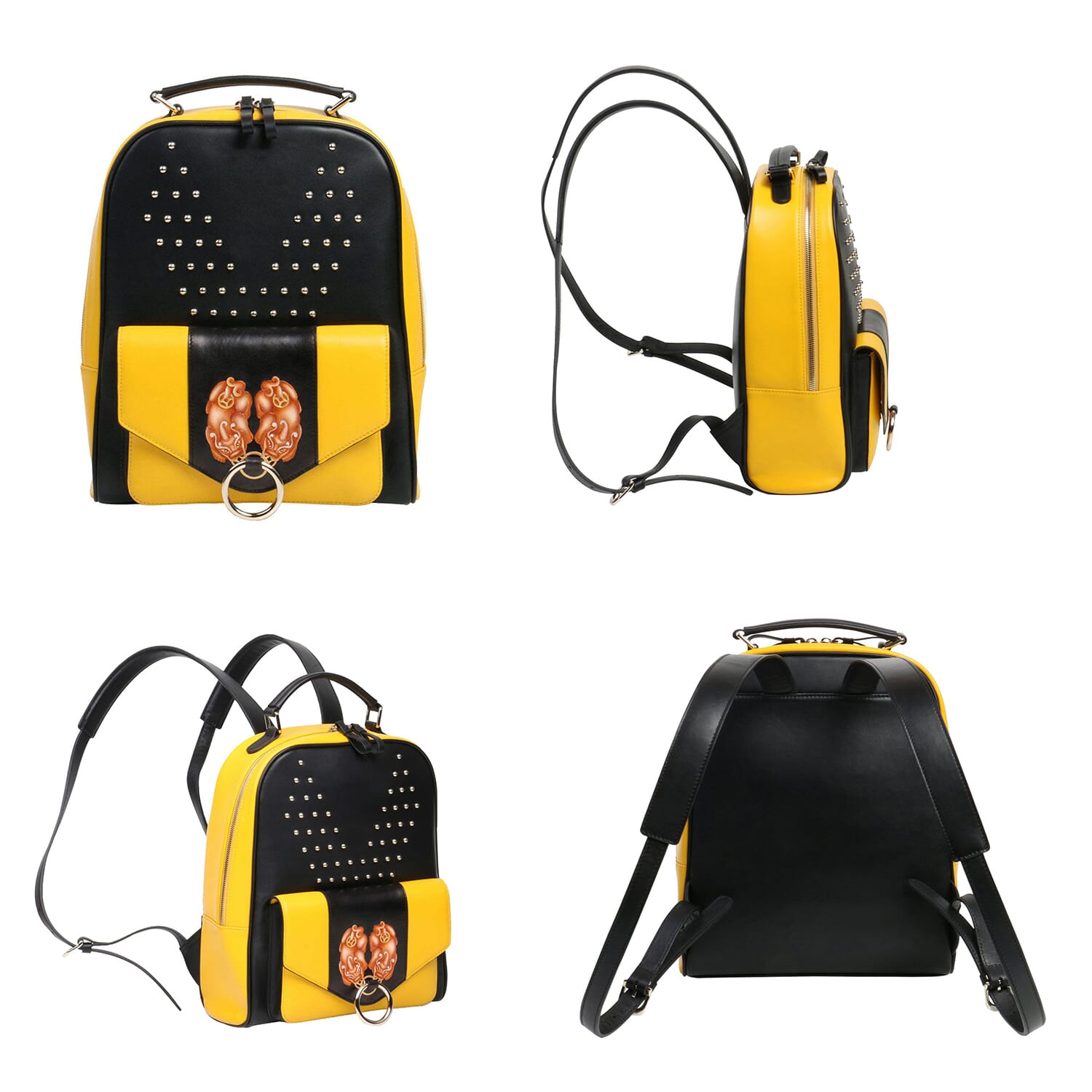 Yellow discount designer backpack