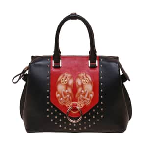 Bellorita-PX (PiXiu) Black Top Grain Leather Mini Satchel | Leather Satchel Bag for Women | Leather Purse Handbag