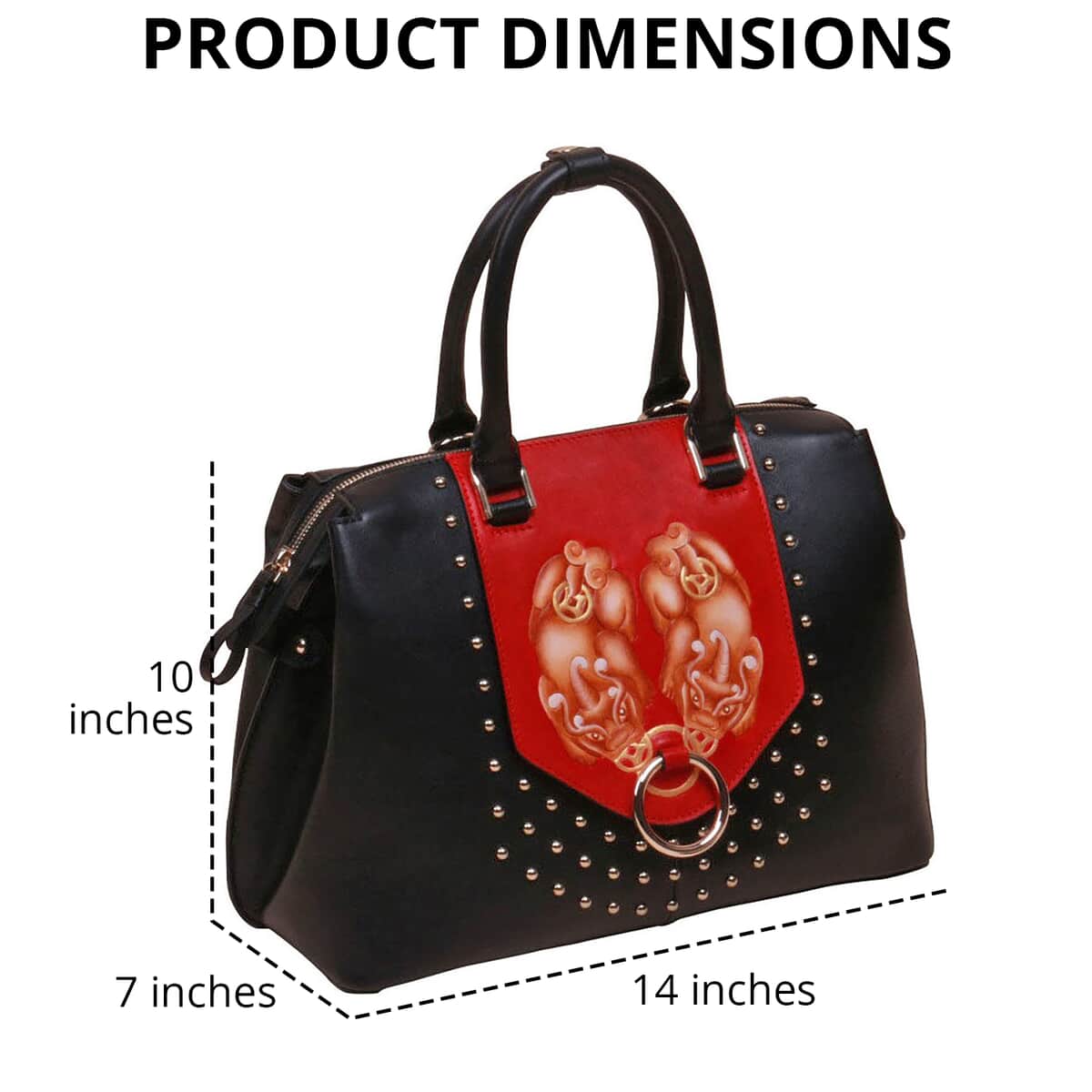 Bellorita-PX (PiXiu) Black Top Grain Leather Mini Satchel | Leather Satchel Bag for Women | Leather Purse Handbag image number 3