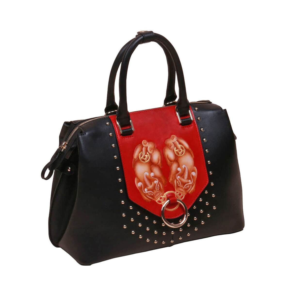 Bellorita-PX (PiXiu) Black Top Grain Leather Mini Satchel | Leather Satchel Bag for Women | Leather Purse Handbag image number 6