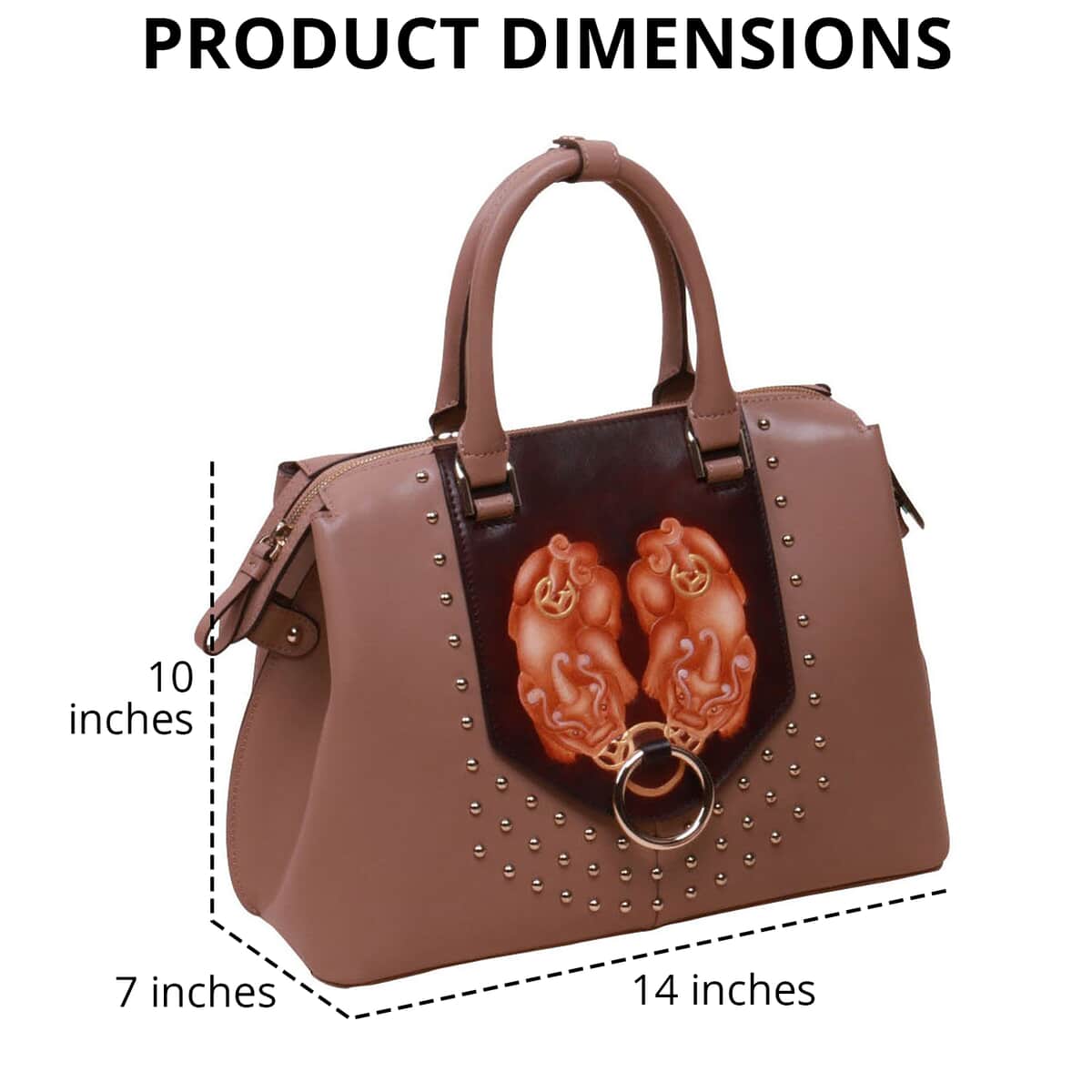 Bellorita-PX (PiXiu) Brown Top Grain Leather Mini Satchel | Leather Satchel Bag for Women | Leather Purse Handbag image number 3