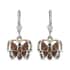 GP Italian Garden Collection Multi Diamond Lever Back Butterfly Earrings in Platinum Over Sterling Silver 0.60 ctw image number 0