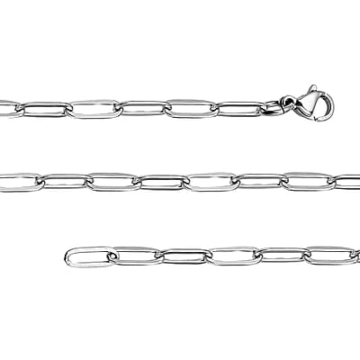 Strada Japanese Movement Moving Austrian Crystal Watch Pendant with Stainless Steel Paper Clip Chain (up to 27 Inches)