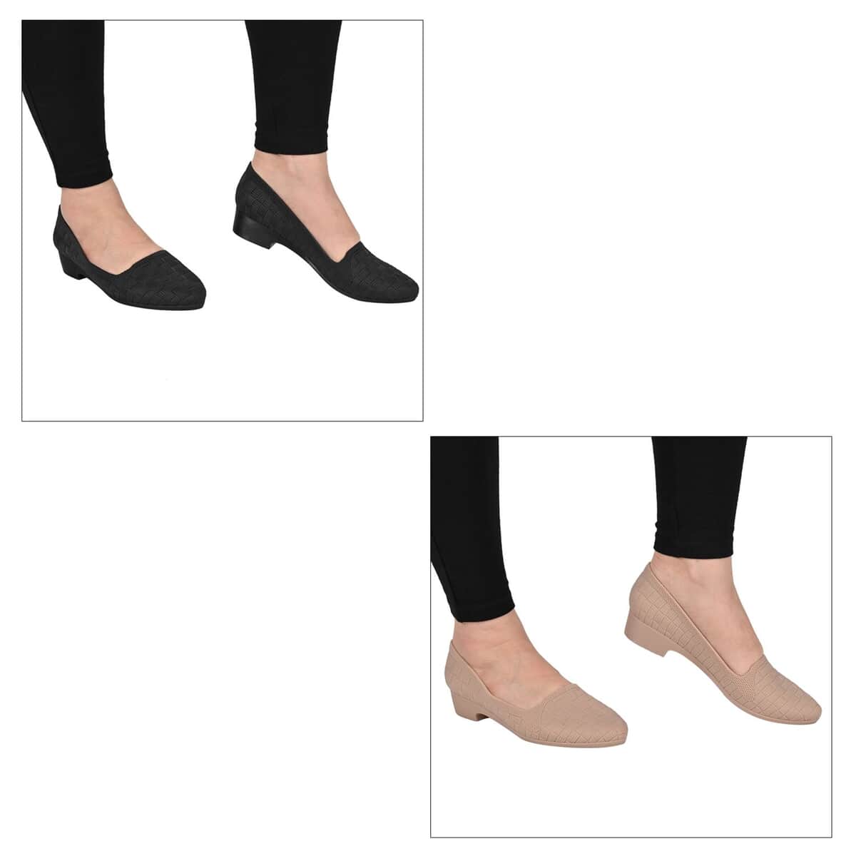 Passage Pack of 2 - Nude and Black Jelly Flats - Size 6 image number 1