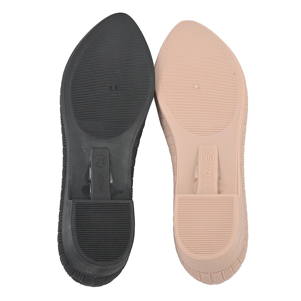 Passage Pack of 2 - Nude and Black Jelly Flats - Size 8 image number 3