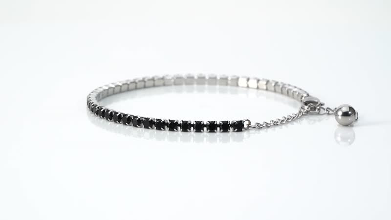 Simulated Yellow Diamond Tennis Bracelet in Stainless Steel (Adjustable) 3.00 ctw
