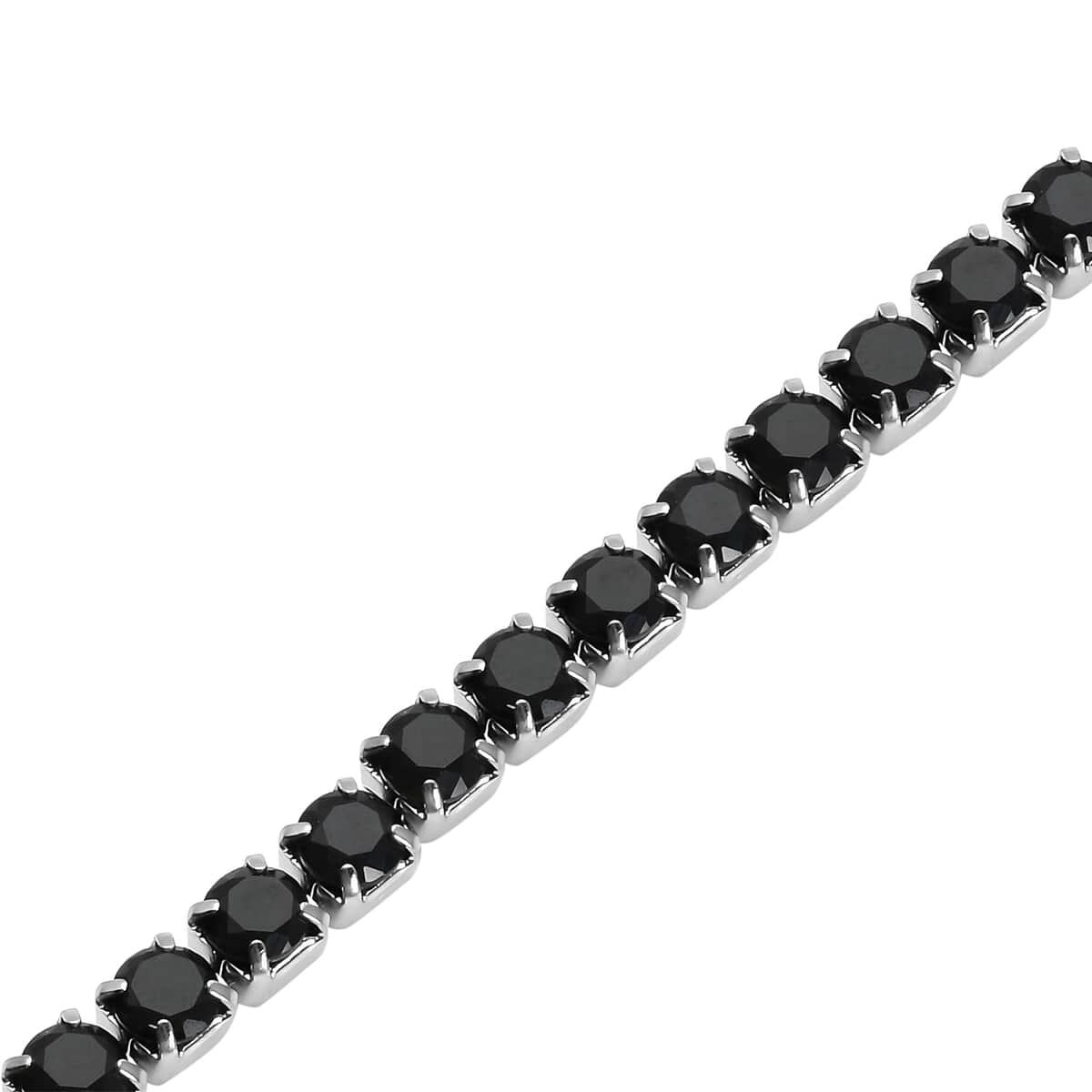 Simulated Yellow Diamond Tennis Bracelet in Stainless Steel (Adjustable) 3.00 ctw image number 4