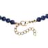 Lapis Lazuli and Blue Glass Beaded Station Necklace 18-20 Inches in Goldtone 165.00 ctw image number 4