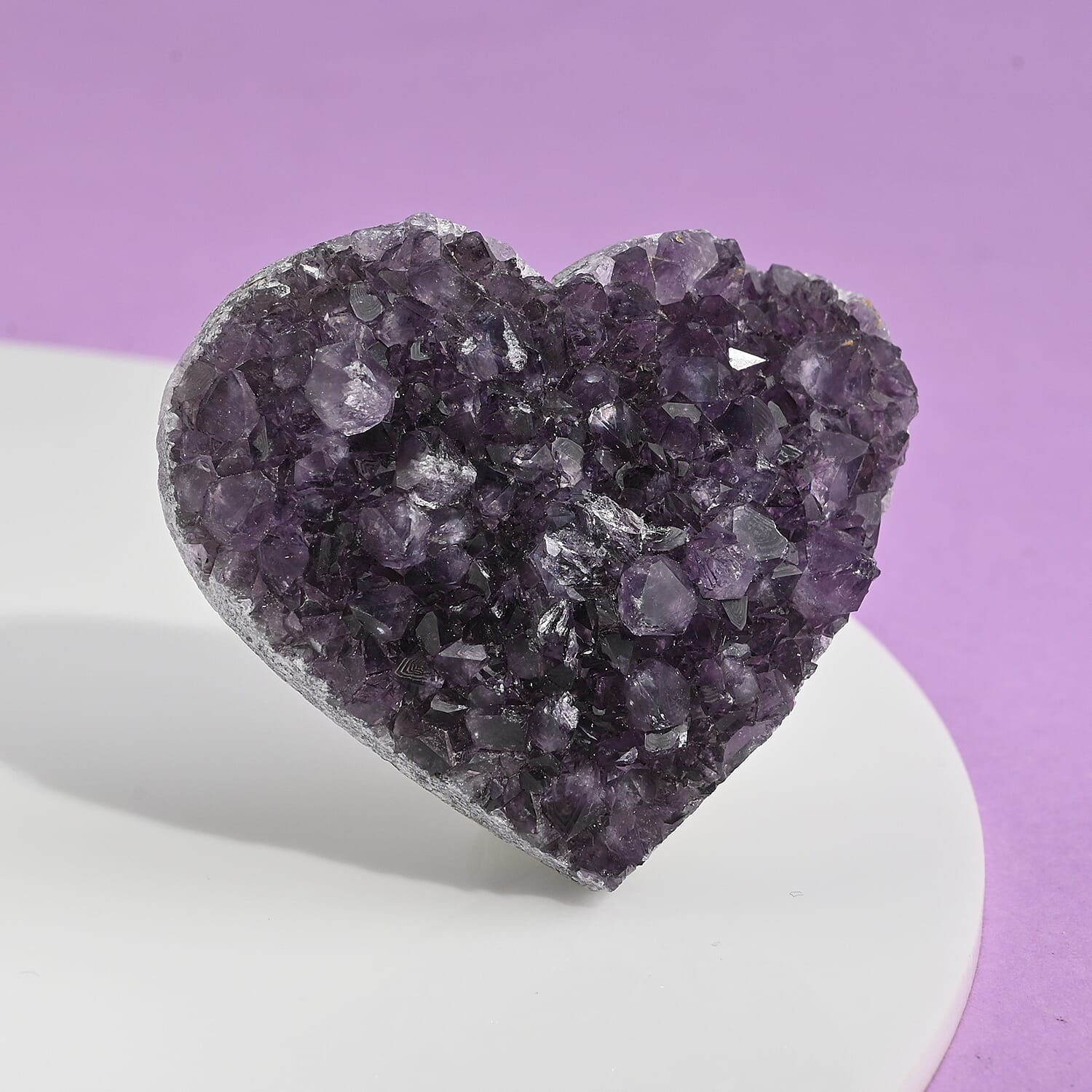 Amethyst Heart Shaped Geode -Large (Approx. 238ctw)