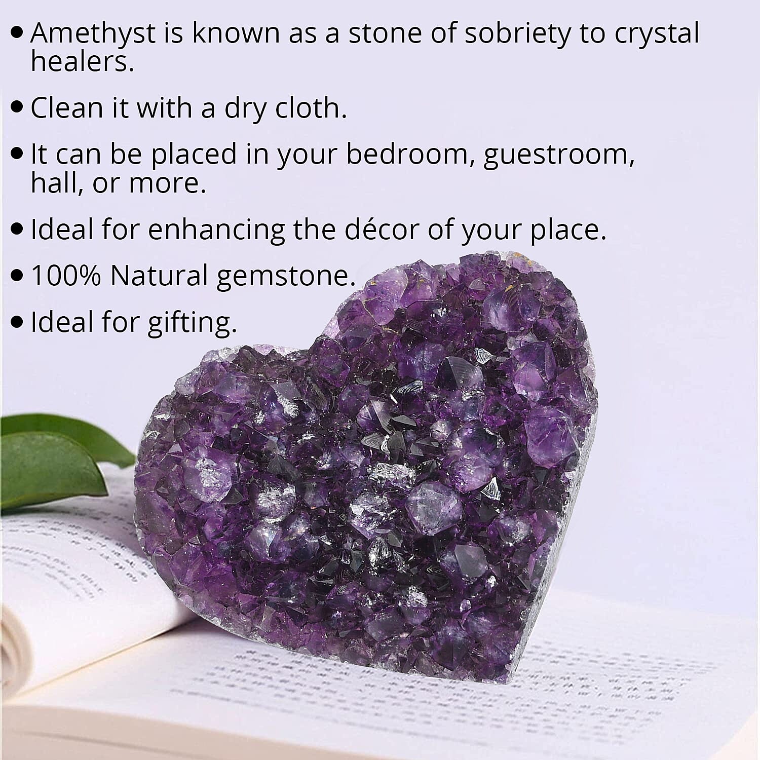 Amethyst Heart Shaped Geode -Large (Approx. 238ctw)