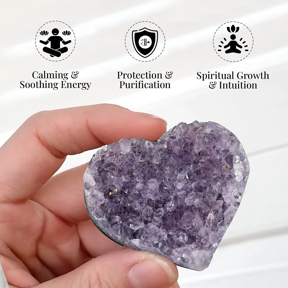 Amethyst Heart Shaped Geode -Large (Approx. 238ct) image number 1