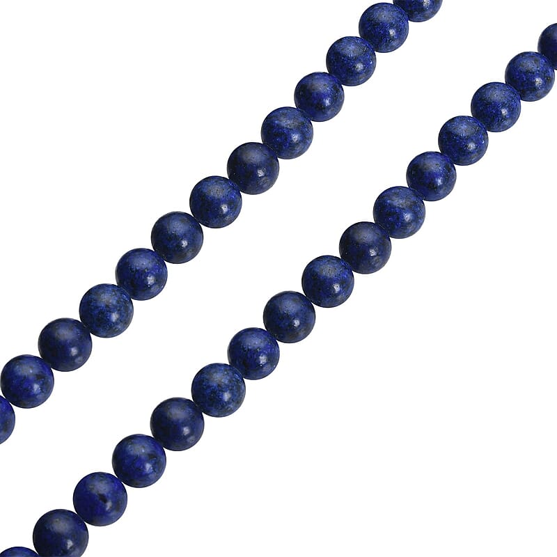 Blue Color Glass, Austrian Crystal and Lapis Lazuli Beaded Necklace 20 Inches in Goldtone 260.00 ctw
