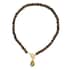 Champagne Color Glass, Austrian Crystal and Yellow Tiger's Eye Beaded Necklace 20 Inches in Goldtone 260.00 ctw image number 0