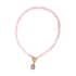 Pink Color Glass, Austrian Crystal and Galilea Rose Quartz Beaded Necklace 20 Inches in Goldtone 260.00 ctw image number 0