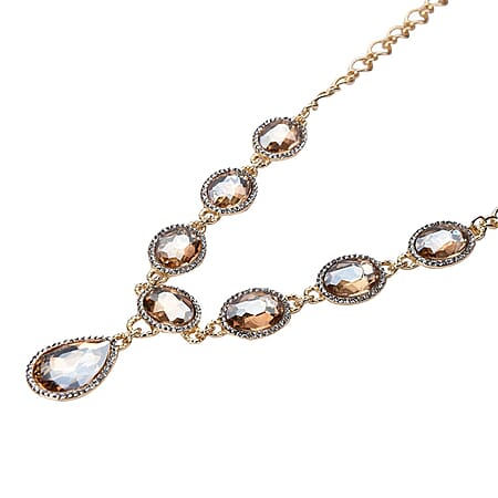 Simulated Champagne Quartz in Goldtone - Product card gallery slide 3 (10178563506489)