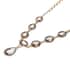 Simulated Champagne Quartz and Austrian Crystal Necklace 20-22Inches in Goldtone image number 2