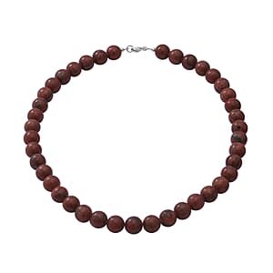 Lyran Tiger Jasper (D) Beaded Necklace 18 Inches in Sterling Silver 250.00 ctw