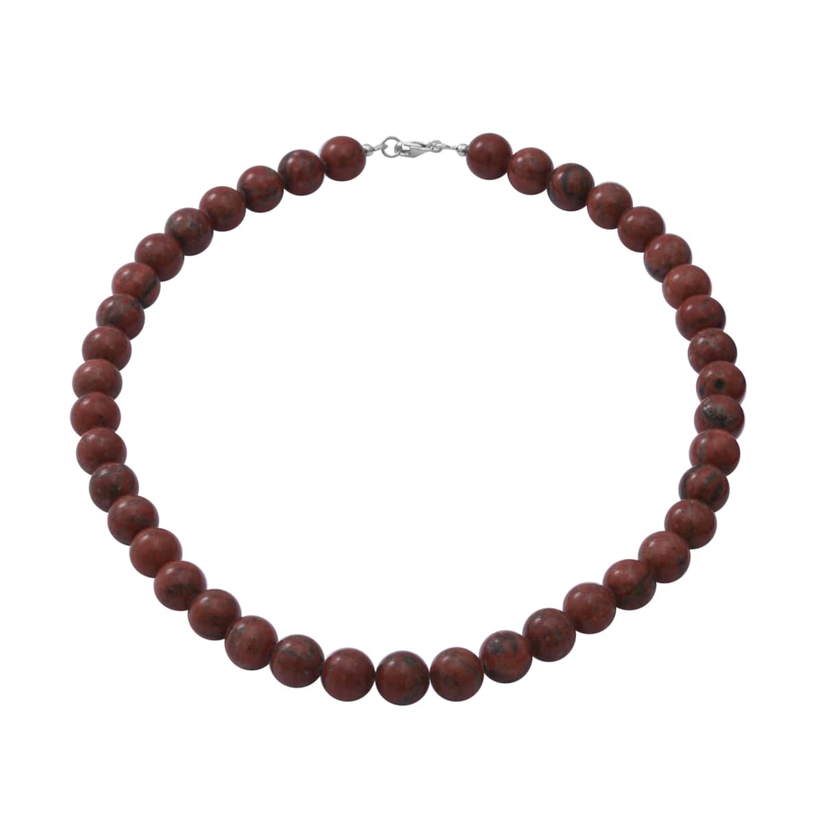 Lyran Tiger Jasper (D) Beaded Necklace 18 Inches in Sterling Silver 250.00 ctw image number 0