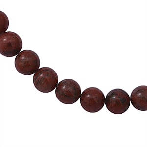 Lyran Tiger Jasper (D) Beaded Necklace 18 Inches in Sterling Silver 250.00 ctw