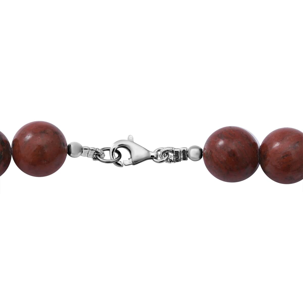 Lyran Tiger Jasper (D) Beaded Necklace 18 Inches in Sterling Silver 250.00 ctw image number 3