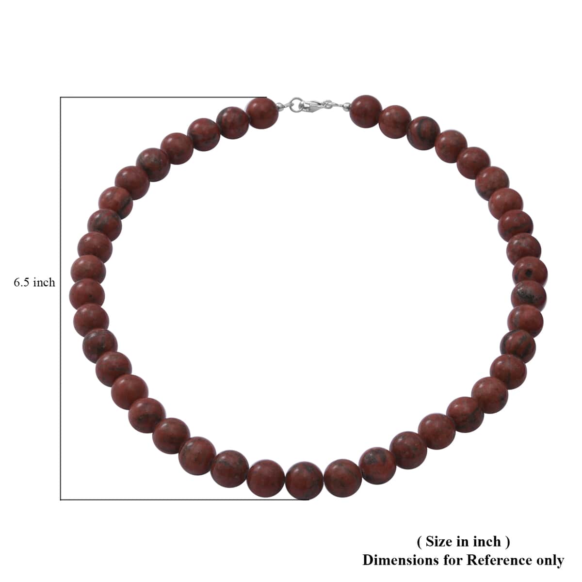 Lyran Tiger Jasper (D) Beaded Necklace 18 Inches in Sterling Silver 250.00 ctw image number 4