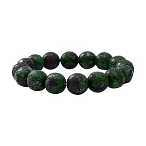 Ruby Zoisite Beaded Stretch Bracelet 150.00 ctw