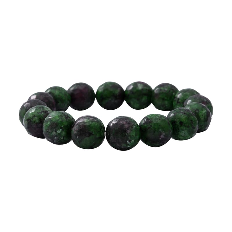 Ruby Zoisite Beaded Stretch Bracelet 150.00 ctw