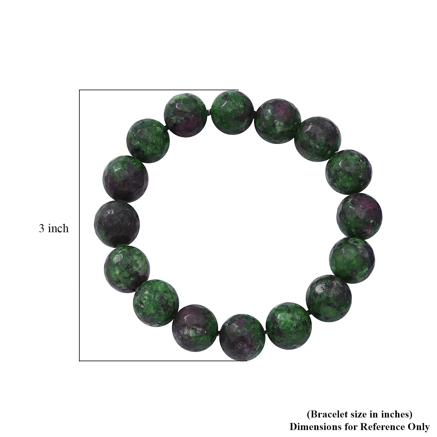 Ruby Zoisite Beaded Stretch Bracelet 150.00 ctw