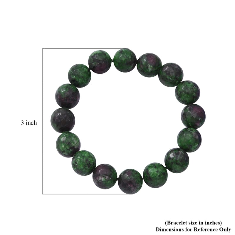 Ruby Zoisite Beaded Stretch Bracelet 150.00 ctw