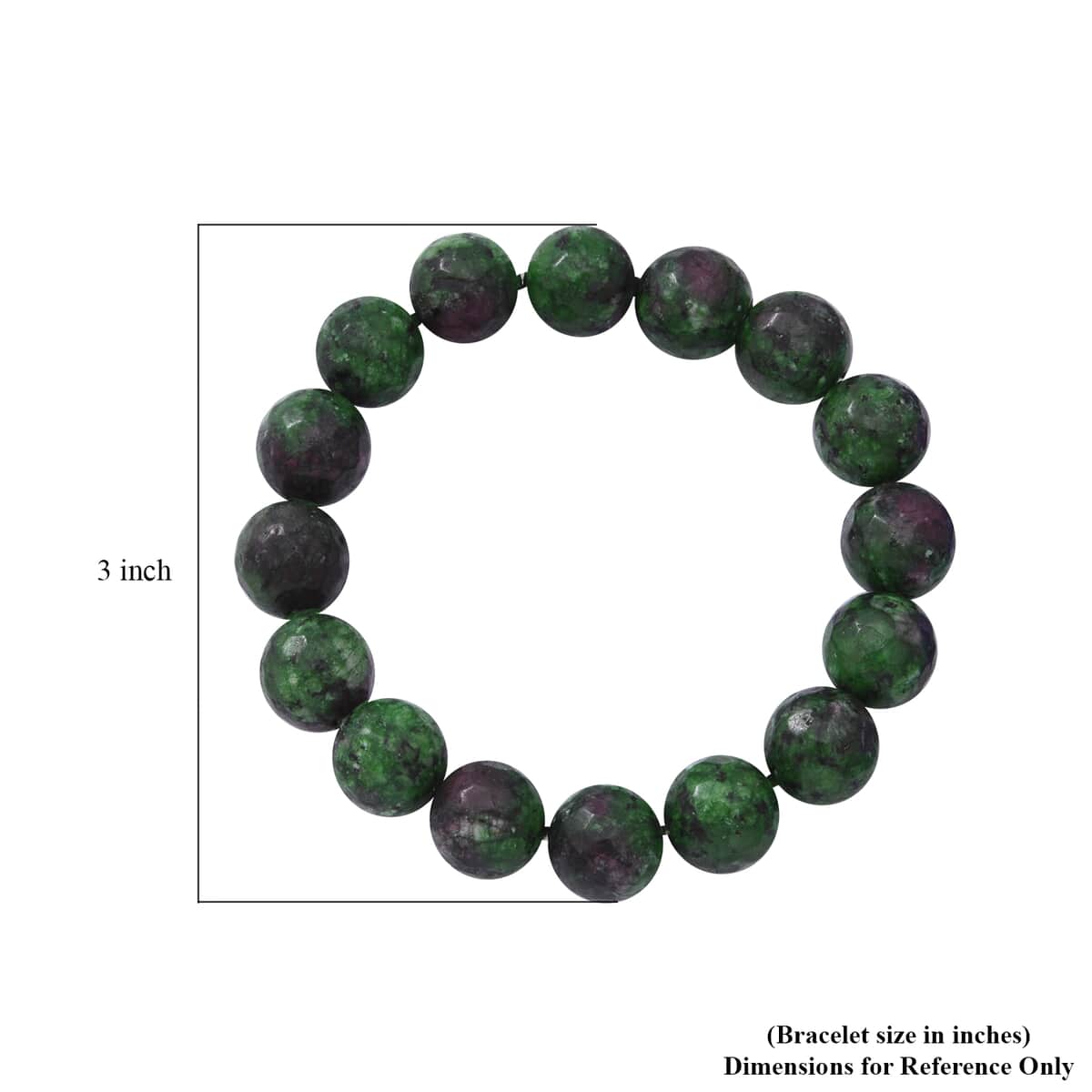 Ruby Zoisite Beaded Stretch Bracelet 150.00 ctw image number 1