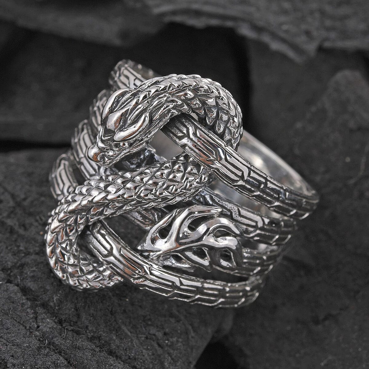 Bali Legacy Sterling Silver Dragon Ring, Silver Ring, Creature Ring, Silver Jewelry, Gifts For Her, Birthday Gifts 8.45 Grams (Size 7) image number 1