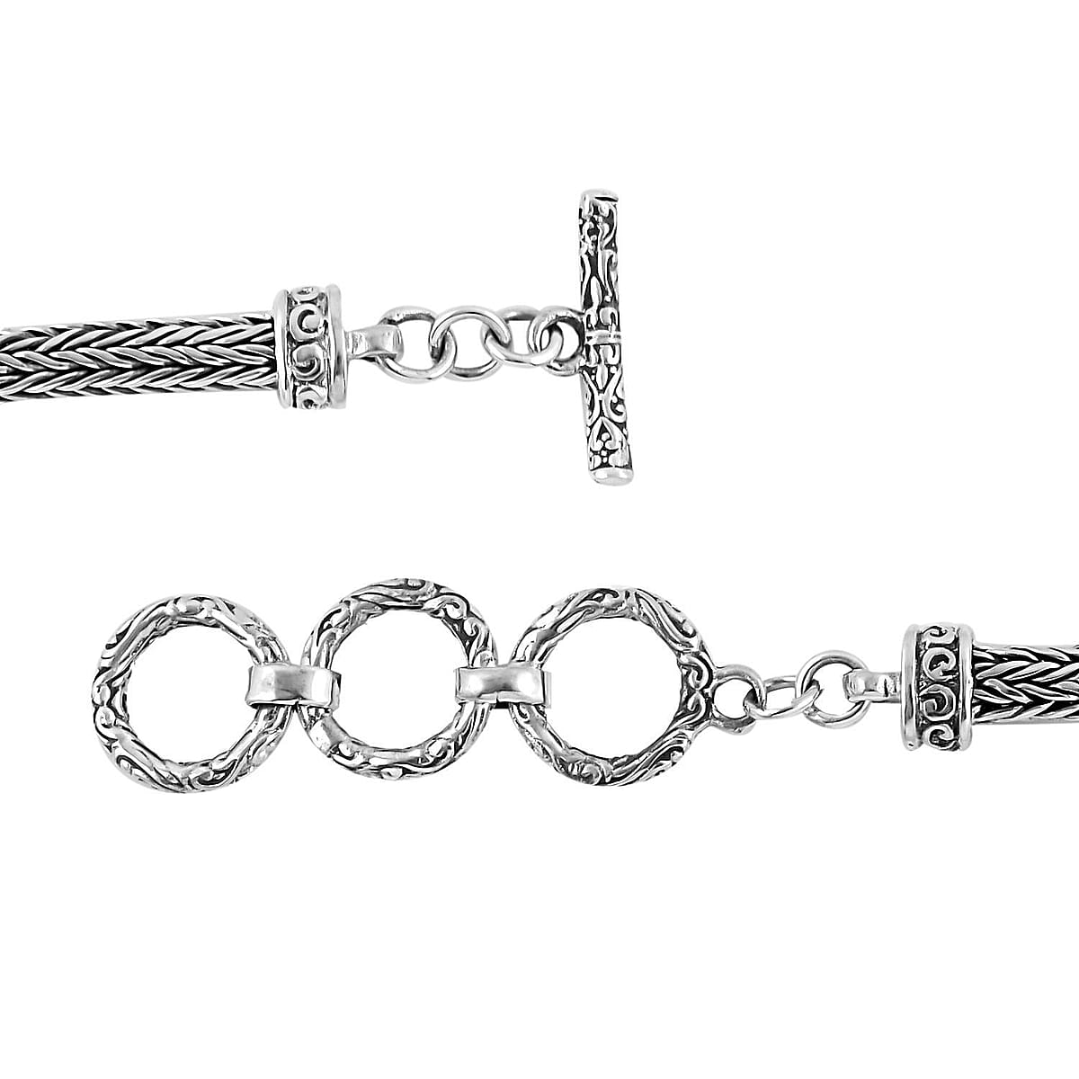 Bali Legacy Panther Bracelet in Sterling Silver 21.80 Grams (6.50-8.0In) image number 3