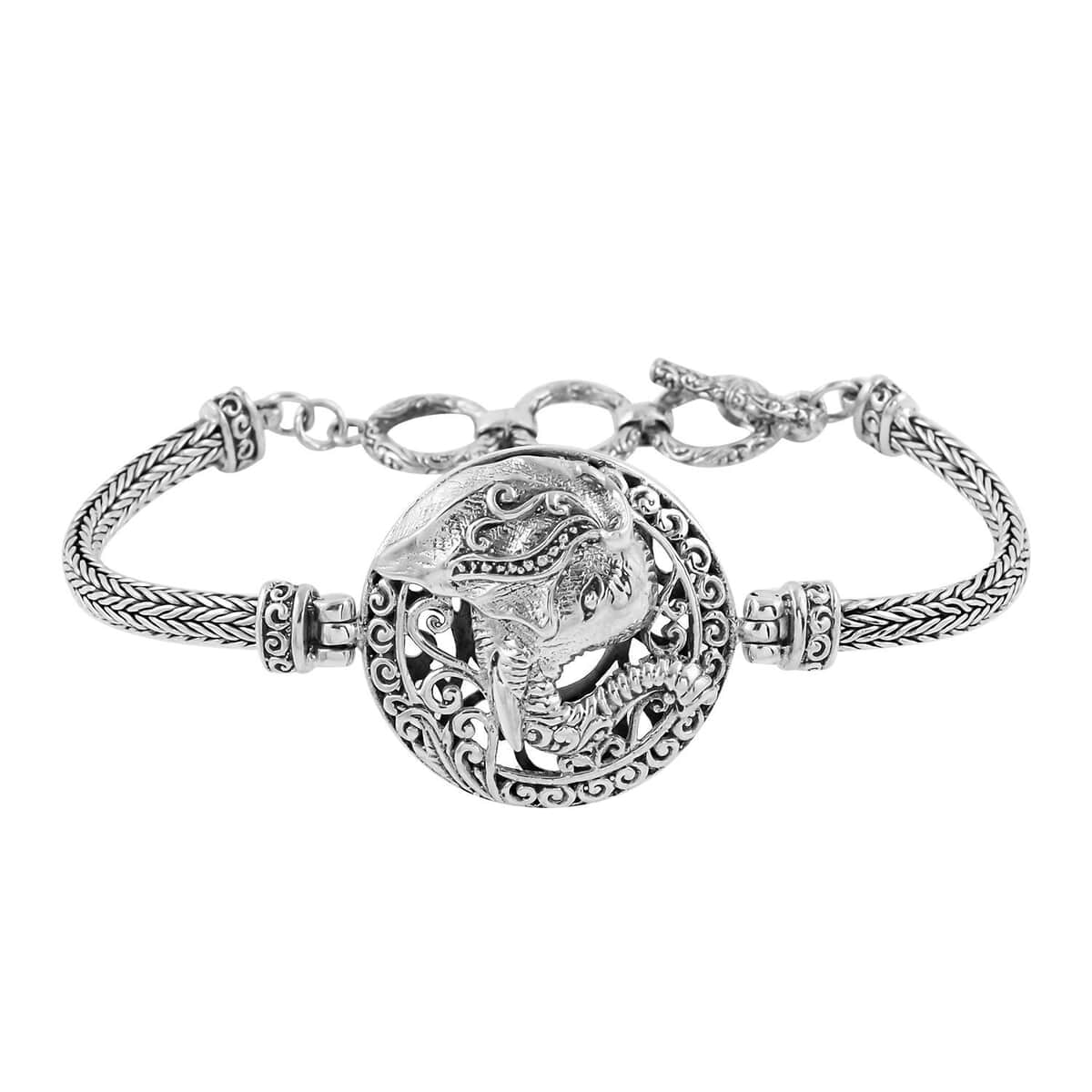 BALI LEGACY Sterling Silver Dragon Bracelet (7.50 In) 22.30 Grams image number 0