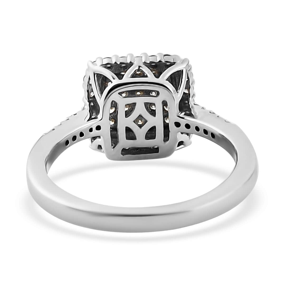 Luxuriant Lab Grown Diamond G-H SI Cocktail Ring in Platinum Over Sterling Silver (Size 10.0) 0.50 ctw image number 4
