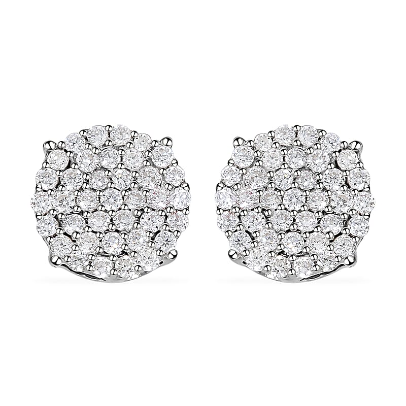 10K White Gold Luxuriant Lab Grown Diamond G-H, SI Stud Earrings 0.33 ctw