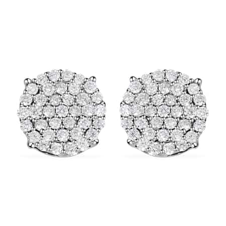 Luxoro 10K White Gold Luxuriant Lab Grown Diamond G-H, SI Stud Earrings 0.33 ctw image number 0