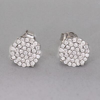 10K White Gold Luxuriant Lab Grown Diamond G-H, SI Stud Earrings 0.33 ctw