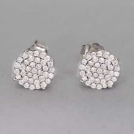 Luxoro 10K White Gold Luxuriant Lab Grown Diamond G-H, SI Stud Earrings 0.33 ctw image number 1