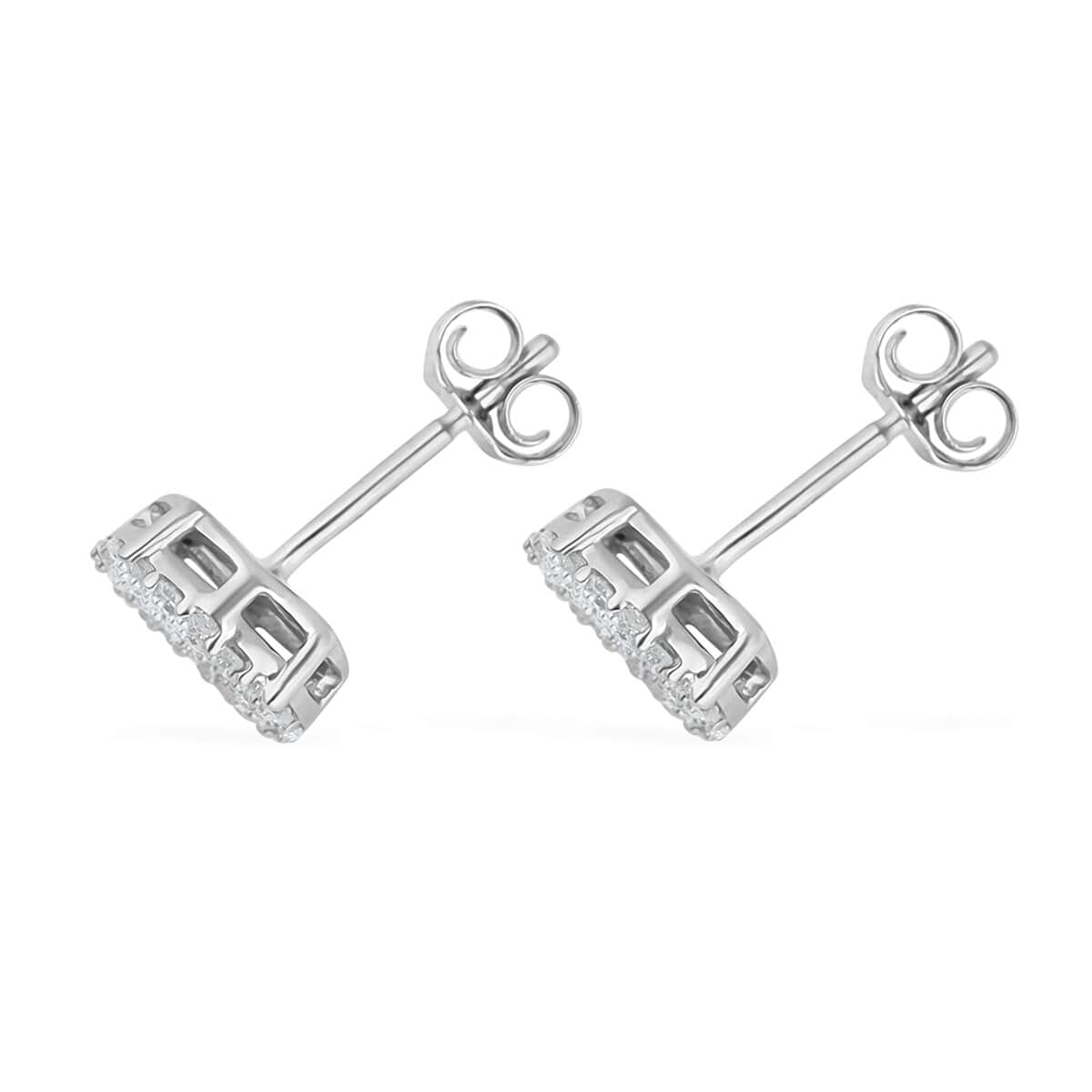 Luxoro 10K White Gold Luxuriant Lab Grown Diamond G-H, SI Stud Earrings 0.33 ctw image number 3