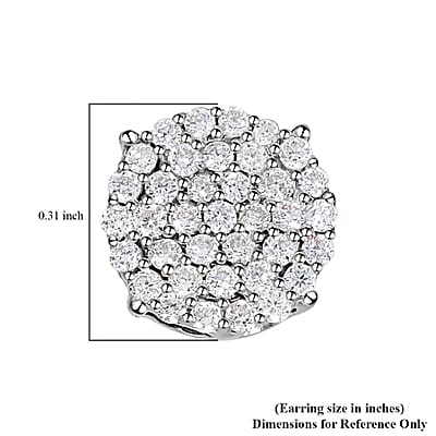 10K White Gold Luxuriant Lab Grown Diamond G-H, SI Stud Earrings 0.33 ctw