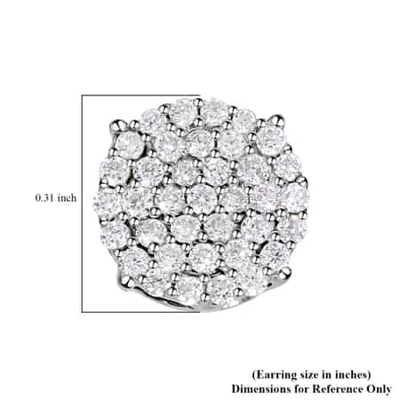Luxoro 10K White Gold Luxuriant Lab Grown Diamond G-H, SI Stud Earrings 0.33 ctw image number 4