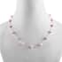 Pink Freshwater Pearl Station Necklace 18 Inches in Sterling Silver image number 2