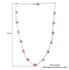 Pink Freshwater Pearl Station Necklace 18 Inches in Sterling Silver image number 5